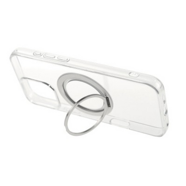 iPhone 16 Pro Max Tough Case Cover with 360° Rotating Stand: Multi-Functional Design for Lens and Screen Protection, Compatible With Magsafe - White